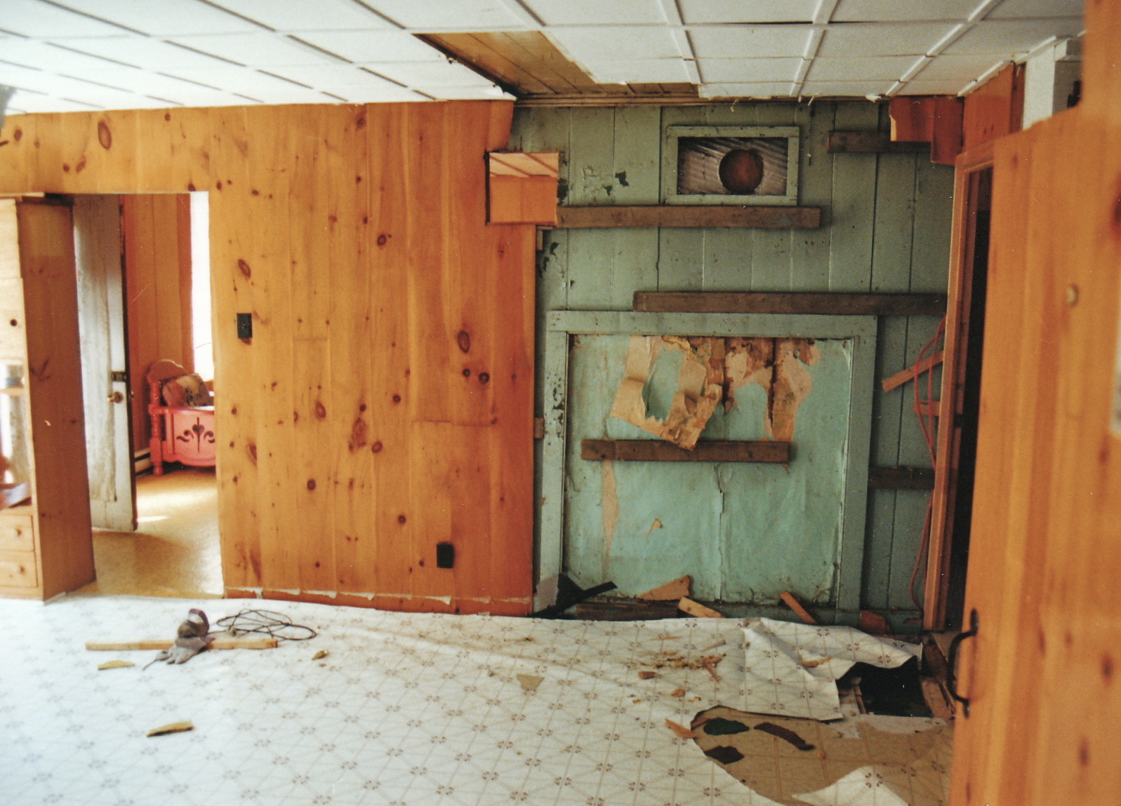 Photo 3 – Salle à manger de la maison Pichet-Gosselin lors des travaux.