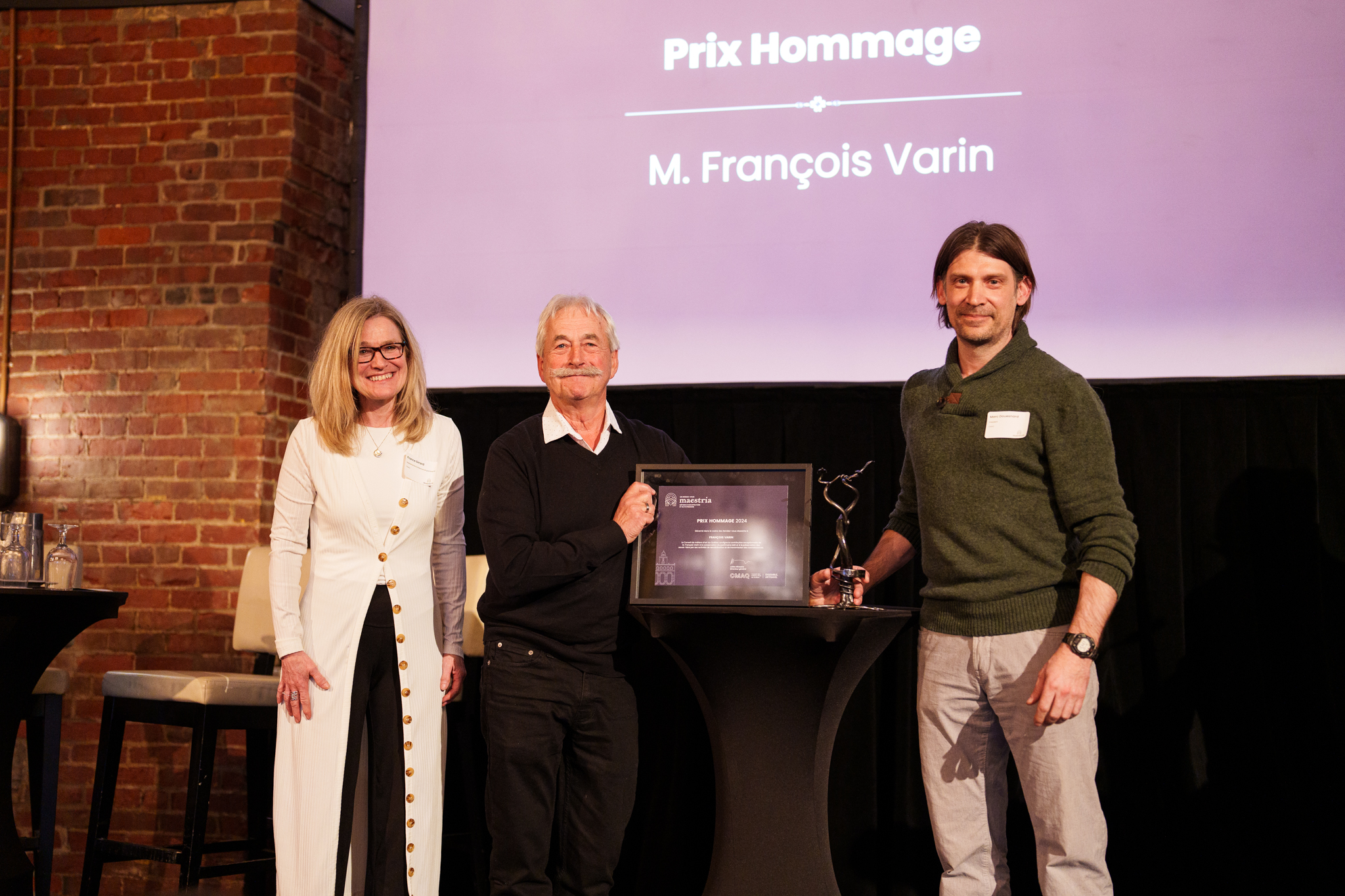 Le Prix Hommage Maestria 2024 a été remis à François Varin. Photo : Benoît Rousseau