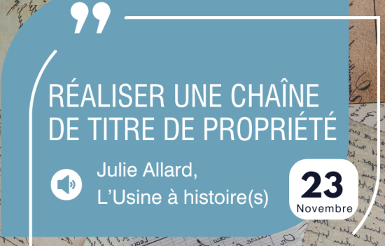 Conférence virtuelle - Réaliser une chaîne de titre de propriété