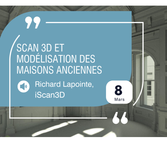 Conférence virtuelle - Scan 3D et modélisation des maisons anciennes