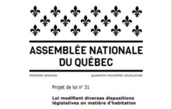 Consternation de la Table de concertation des organismes nationaux en patrimoine bâti face au projet de loi no 31