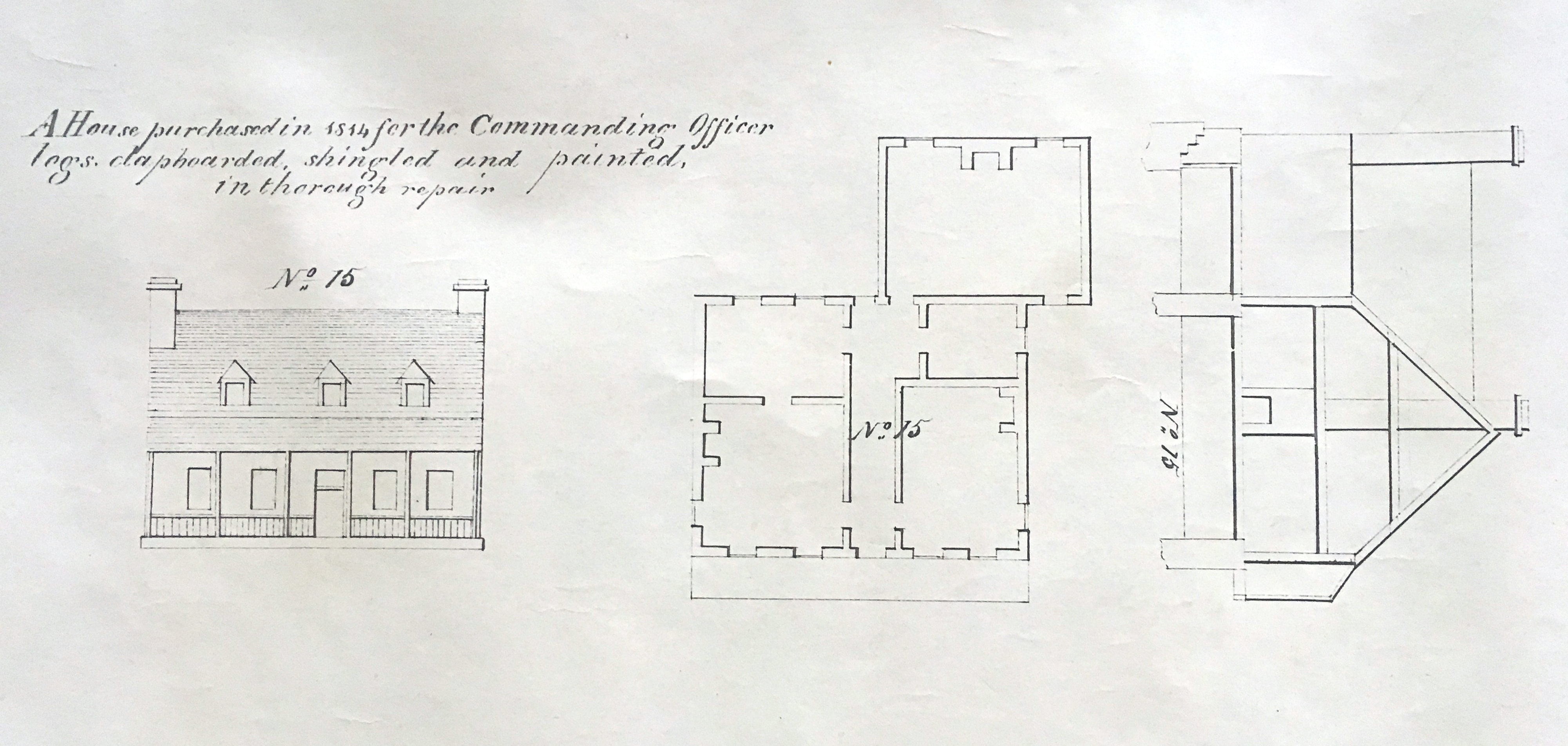 Maison du gouvernement, plans de 1823 © Yves Piette