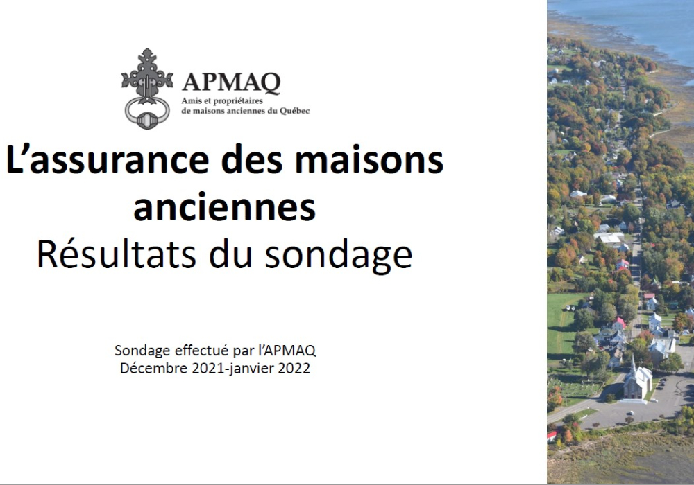 Le résultat de notre sondage sur l’assurance des maisons anciennes est maintenant disponible
