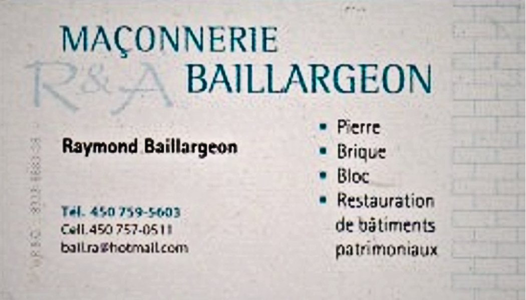 Maçonnerie Baillargeon